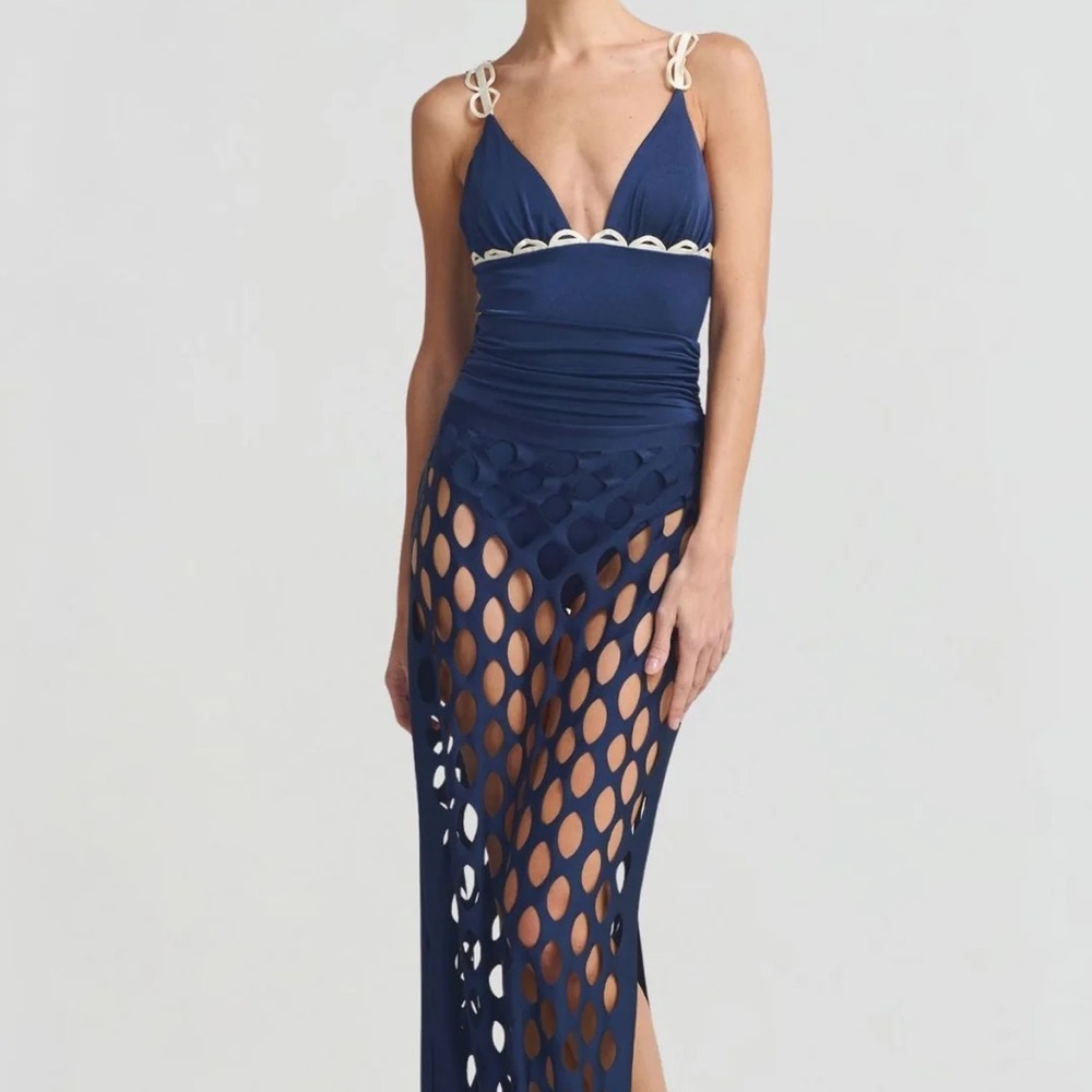 Ancora Ondra Navy Blue Skirt Medium